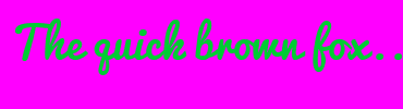 Image with Font Color 00CC33 and Background Color FF00FF